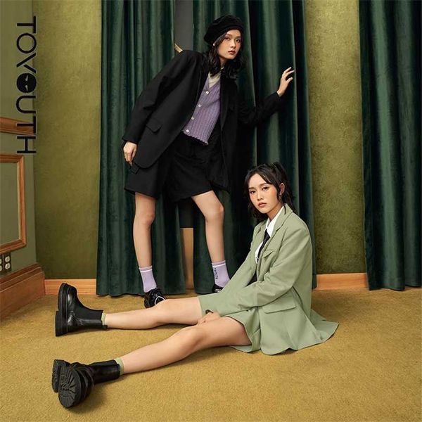 toyouth women blazer shorts autumn long sleeve turndowm collar loose coat decorative pockets chic casual office lady suit 211006, White;black
toyouth women blazer shorts autumn long sleeve turndowm collar loose coat decorative pockets chic casual office lady suit 211006, White;black