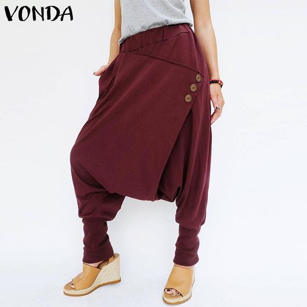 women's pants & capris fashion women 2021 vonda autumn casual elastic waist front button pockets loose harem baggy trousers plus size s, Black;white
women's pants & capris fashion women 2021 vonda autumn casual elastic waist front button pockets loose harem baggy trousers plus size s, Black;white
