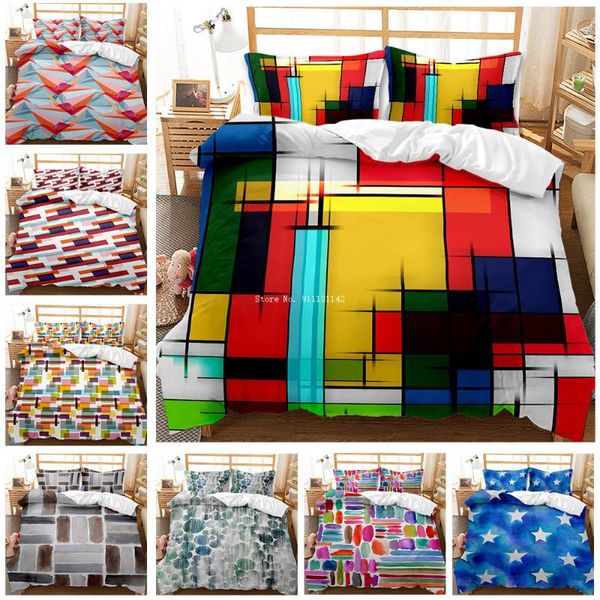 bedding sets simple personality watercolor color block set fashion duvet quilt cover pillowcase home textile 
bedding sets simple personality watercolor color block set fashion duvet quilt cover pillowcase home textile
