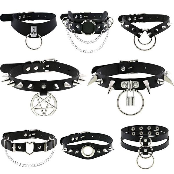 chokers kmvexo punk egirl choker collar leather bondage cosplay goth jewelry women gothic male necklace harajuku accessories, Golden;silver
chokers kmvexo punk egirl choker collar leather bondage cosplay goth jewelry women gothic male necklace harajuku accessories, Golden;silver
