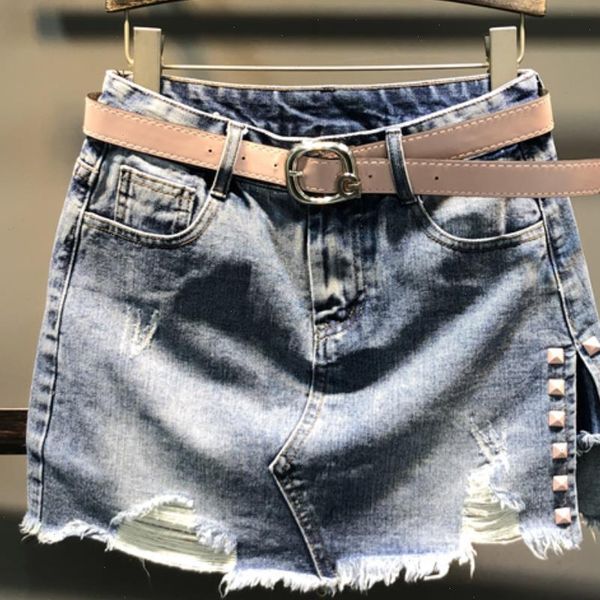denim spring auutmn fashion women skirt high waist mini irregular split rivets jeans a line plus size 2xl, Black
denim spring auutmn fashion women skirt high waist mini irregular split rivets jeans a line plus size 2xl, Black