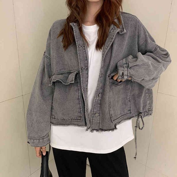 jackets retro feminine women denim jacket elegant casual street single breasted autumn coat short jackets, Black;brown
jackets retro feminine women denim jacket elegant casual street single breasted autumn coat short jackets, Black;brown