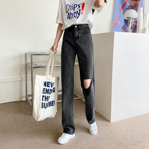 women's jeans ailegogo vintage female high waist straight hole ripped long denim pants spring summer women retro washed loose ladies, Blue
women's jeans ailegogo vintage female high waist straight hole ripped long denim pants spring summer women retro washed loose ladies, Blue