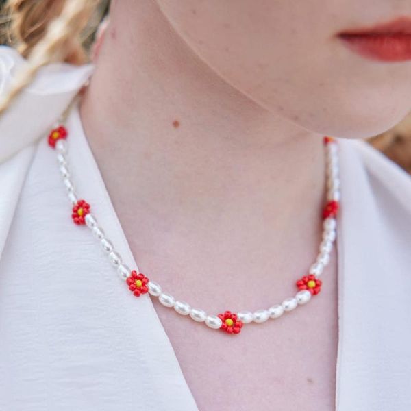 chains korean bohemian imitation pearl necklace for female cute multicolor beaded flower choker party jewellery 2021, Silver
chains korean bohemian imitation pearl necklace for female cute multicolor beaded flower choker party jewellery 2021, Silver
