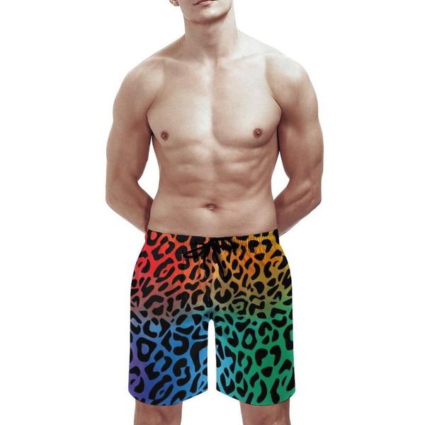 cool leopard print men's beach shorts summer swim trunks quick dry mesh lining board with pockets, White;black
cool leopard print men's beach shorts summer swim trunks quick dry mesh lining board with pockets, White;black