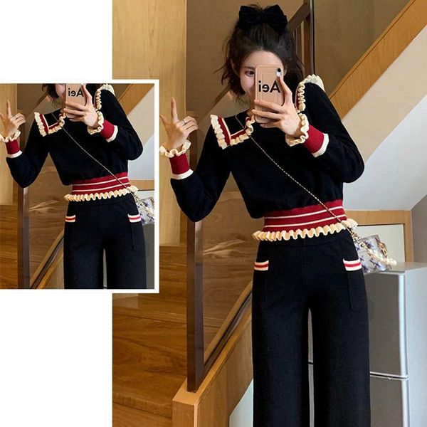women's two piece pants sportswear autumn suit two-piece temperament warm women clothing, White
women's two piece pants sportswear autumn suit two-piece temperament warm women clothing, White