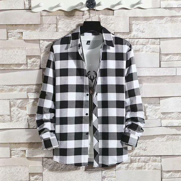 men's casual shirts plaid shirt 2021 cardigan harajuku loose oversized plus size 5xl mesn social dress clothing jackets coats, White;black
men's casual shirts plaid shirt 2021 cardigan harajuku loose oversized plus size 5xl mesn social dress clothing jackets coats, White;black