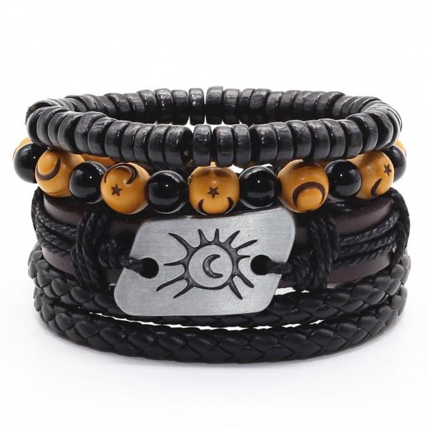charm bracelets black beads ethnic 4 pcs/set handmade woven men leather women vintage bangle male homme jewelry accessories, Golden;silver
charm bracelets black beads ethnic 4 pcs/set handmade woven men leather women vintage bangle male homme jewelry accessories, Golden;silver