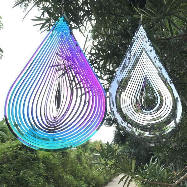 decorative objects & figurines metal 3d rotating wind chime to stainless steel creative personality drop-shaped craft home decoration
decorative objects & figurines metal 3d rotating wind chime to stainless steel creative personality drop-shaped craft home decoration
