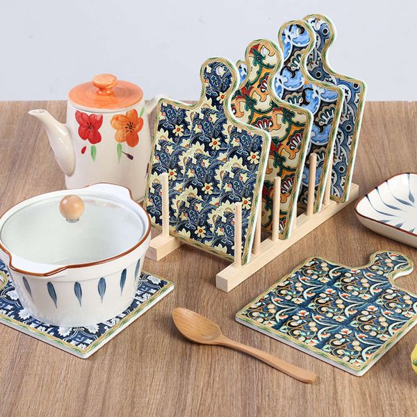 moroccan style tableware ceramic mat kitchen square long handle heat insulation table
moroccan style tableware ceramic mat kitchen square long handle heat insulation table