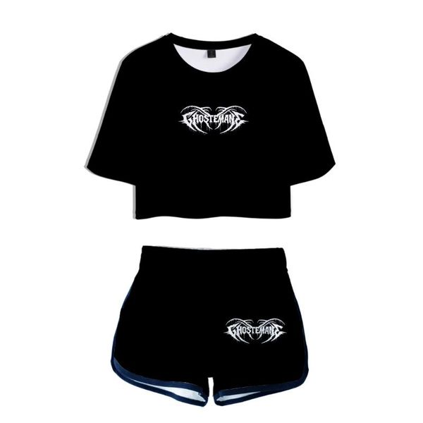 women's shorts ghostemane blackmage world tour rock music logo 3d print two pieces sets women fashion girl casual t-shirt+shorts clothe, White;black
women's shorts ghostemane blackmage world tour rock music logo 3d print two pieces sets women fashion girl casual t-shirt+shorts clothe, White;black