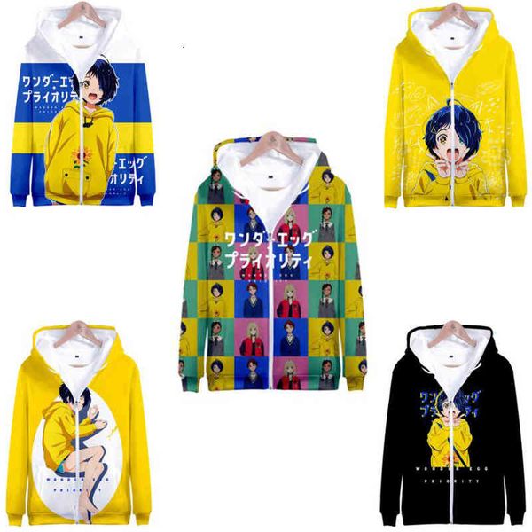 women's hoodies & sweatshirts male/female autumn/winter vitality young life with anime pocket wonder egg priority zipper hoodie fashon, Black
women's hoodies & sweatshirts male/female autumn/winter vitality young life with anime pocket wonder egg priority zipper hoodie fashon, Black