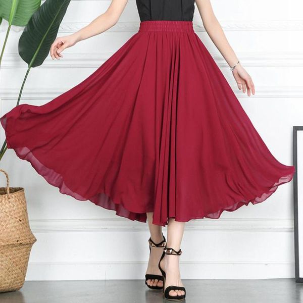 skirts 2021 summer high waist a line chiffon womens elegant pleated long red skirt korean style casual faldas mujer, Black
skirts 2021 summer high waist a line chiffon womens elegant pleated long red skirt korean style casual faldas mujer, Black