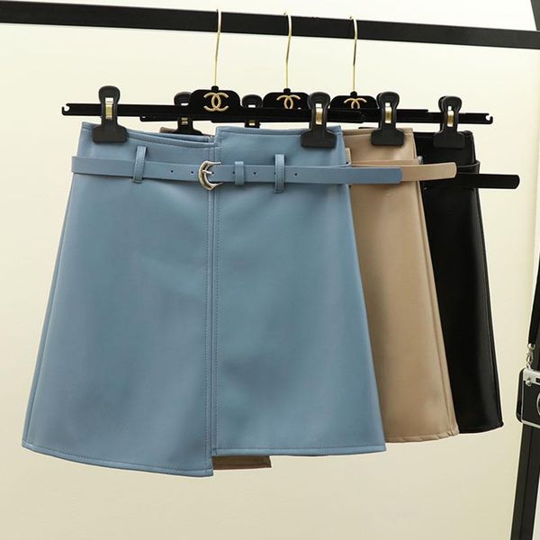 skirts leather skirt pu casual solid a-line sashes irregular above knee mini length empire waist autumn 2021, Black
skirts leather skirt pu casual solid a-line sashes irregular above knee mini length empire waist autumn 2021, Black
