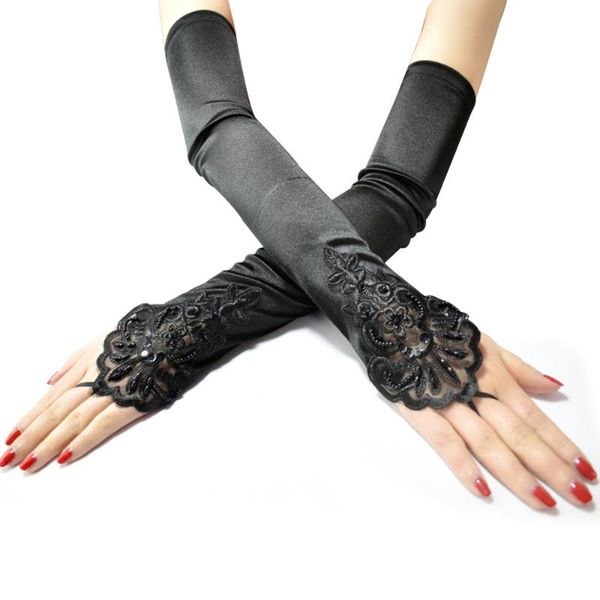 five fingers gloves vintage 1920s fingerless lace sequins satin classic party costume accessories stretch opera black women long, Blue;gray
five fingers gloves vintage 1920s fingerless lace sequins satin classic party costume accessories stretch opera black women long, Blue;gray