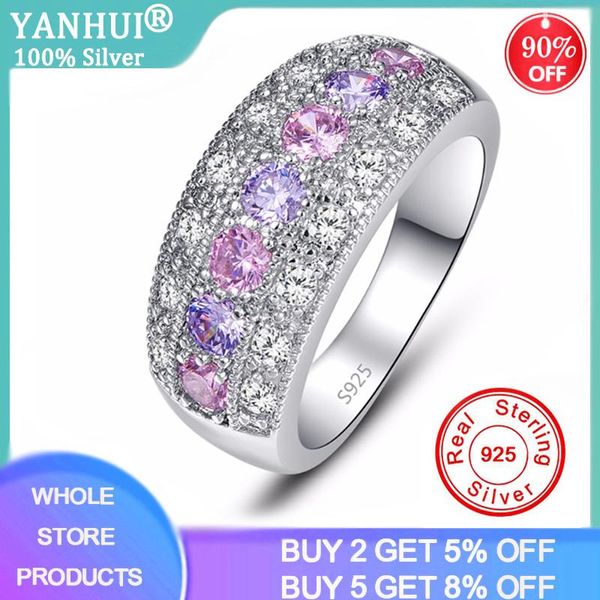 cluster rings yanhui luxury female girl crystal cz stones ring boho 925 silver pink promise engagement for women ra0152, Golden;silver
cluster rings yanhui luxury female girl crystal cz stones ring boho 925 silver pink promise engagement for women ra0152, Golden;silver