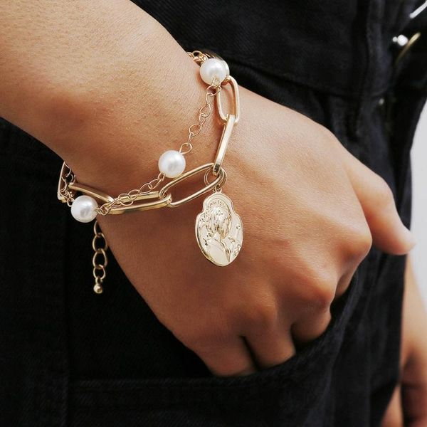charm bracelets imitation pearl bracelet bangle for women armband steampunk lock chunky chain friend couple jewelry, Golden;silver
charm bracelets imitation pearl bracelet bangle for women armband steampunk lock chunky chain friend couple jewelry, Golden;silver