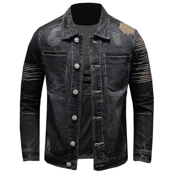 men's jackets men 5xl brand bomber denim jacket and male casual retro coat spring clothing england style vintage jeans coats, Black;brown
men's jackets men 5xl brand bomber denim jacket and male casual retro coat spring clothing england style vintage jeans coats, Black;brown