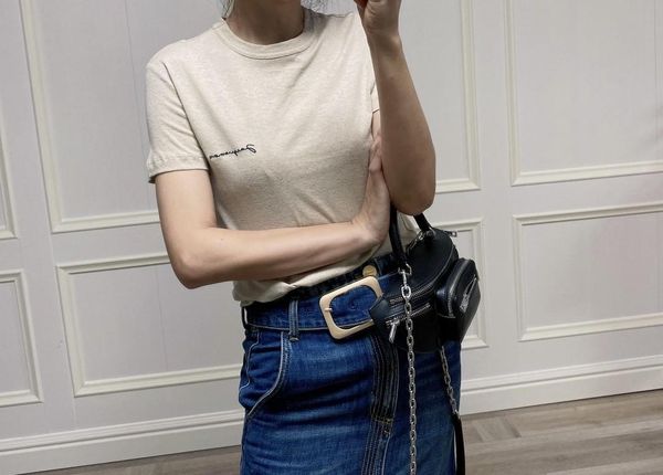 women's t-shirt women fashion casual loose linen cotton blend embroidered, White