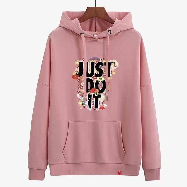new women's autumn long sleeve casual hooded student sweet printed sweater women p160, Black
new women's autumn long sleeve casual hooded student sweet printed sweater women p160, Black