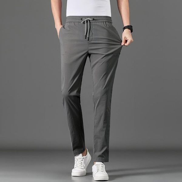 men's pants 2021 spring and summer simple casual pure color thin straight long middle-aged, Black
men's pants 2021 spring and summer simple casual pure color thin straight long middle-aged, Black