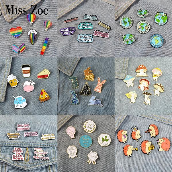 pins, brooches 4-8pcs/set enamel pin custom hedgehog earth mushroom band rainbow sakura witchcat brooch lapel badge jewelry amazing price, Gray
pins, brooches 4-8pcs/set enamel pin custom hedgehog earth mushroom band rainbow sakura witchcat brooch lapel badge jewelry amazing price, Gray