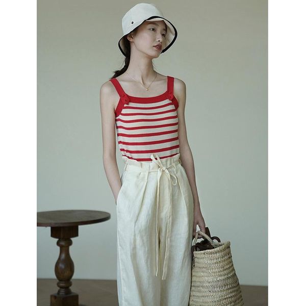 women's tanks & camis 2021 adjustable straps summer wear sleeveless knit striped vests #16, White
women's tanks & camis 2021 adjustable straps summer wear sleeveless knit striped vests #16, White