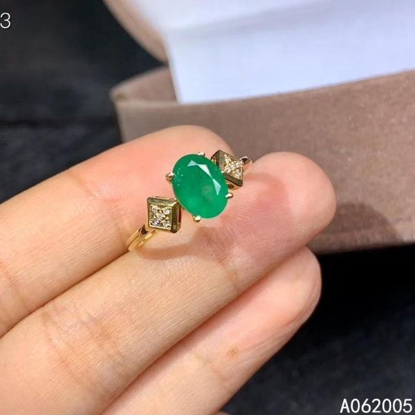 fine jewelry 18k gold inlaid natural emerald female ring trendy support detection cluster rings, Golden;silver
fine jewelry 18k gold inlaid natural emerald female ring trendy support detection cluster rings, Golden;silver
