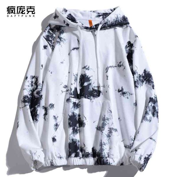 autumn and winter brand hooded tie dyed sweater men's national fashion couple's same coat ins long sleeve loose bf pullover, Black
autumn and winter brand hooded tie dyed sweater men's national fashion couple's same coat ins long sleeve loose bf pullover, Black