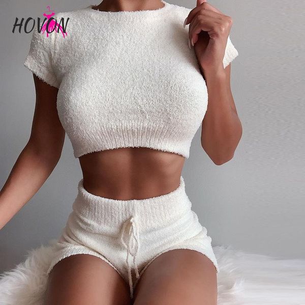 women's tracksuits hovon casual plush fluffy knitted sweater two piece set women short sleeve crop and drawstring pant suit autumn matc, Gray
women's tracksuits hovon casual plush fluffy knitted sweater two piece set women short sleeve crop and drawstring pant suit autumn matc, Gray