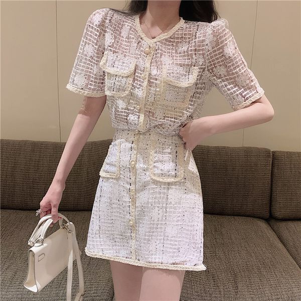 lace floral two piece mini skirt sets shirt vintage single-breasted waist plaid summer sweet women outfits elegant o-neck 210515, White
lace floral two piece mini skirt sets shirt vintage single-breasted waist plaid summer sweet women outfits elegant o-neck 210515, White