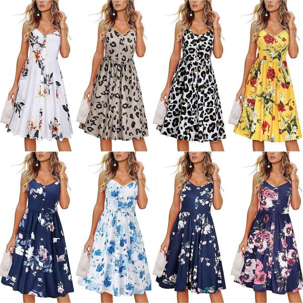 women's clothing dresses 2021 summer large women's suspender v-neck floral dress, Black;gray
women's clothing dresses 2021 summer large women's suspender v-neck floral dress, Black;gray