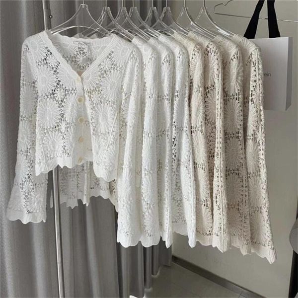 women's blouses & shirts spring summer thin crochet hollow out crop elegant blouse shirt women long sleeve casual boho beach wear blusa, White
women's blouses & shirts spring summer thin crochet hollow out crop elegant blouse shirt women long sleeve casual boho beach wear blusa, White