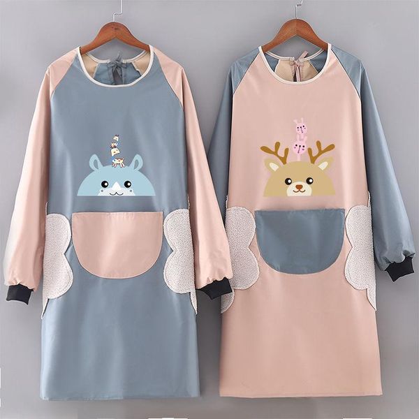 aprons apron household kitchen waterproof and oil-proof work clothes korean style long sleeve cooking smock for adults women
aprons apron household kitchen waterproof and oil-proof work clothes korean style long sleeve cooking smock for adults women