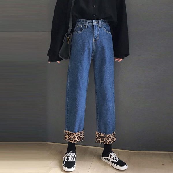 vintage leopard jeans women 2021 summer ins loose high waist pants cotton fashion rolled female trousers #9619 women's, Blue
vintage leopard jeans women 2021 summer ins loose high waist pants cotton fashion rolled female trousers #9619 women's, Blue