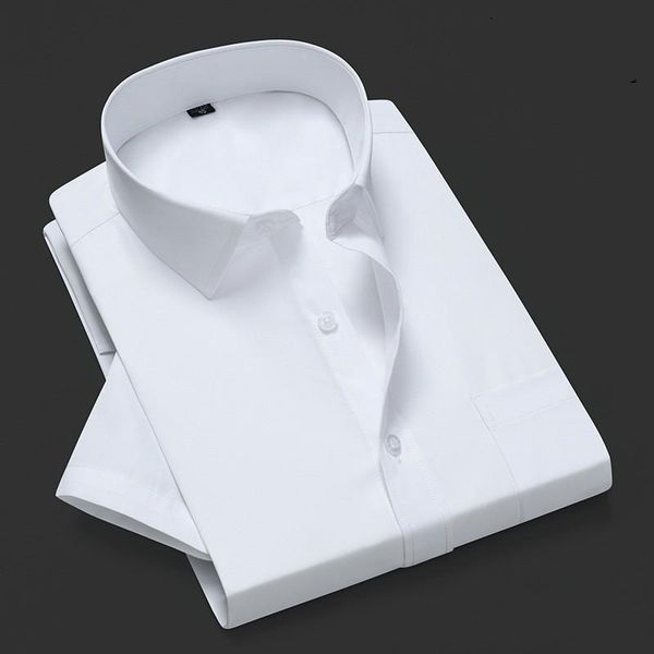 men's casual shirts quality summer pure color large size men shirt short sleeve slim fit formal white business male social, White;black
men's casual shirts quality summer pure color large size men shirt short sleeve slim fit formal white business male social, White;black