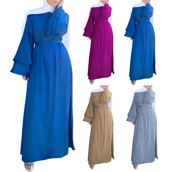 ramadan flare sleeve muslim women dress islamic clothing solid eid turkey hijab abaya vestidos lace-up moroccan kaftan abayas, Red
ramadan flare sleeve muslim women dress islamic clothing solid eid turkey hijab abaya vestidos lace-up moroccan kaftan abayas, Red