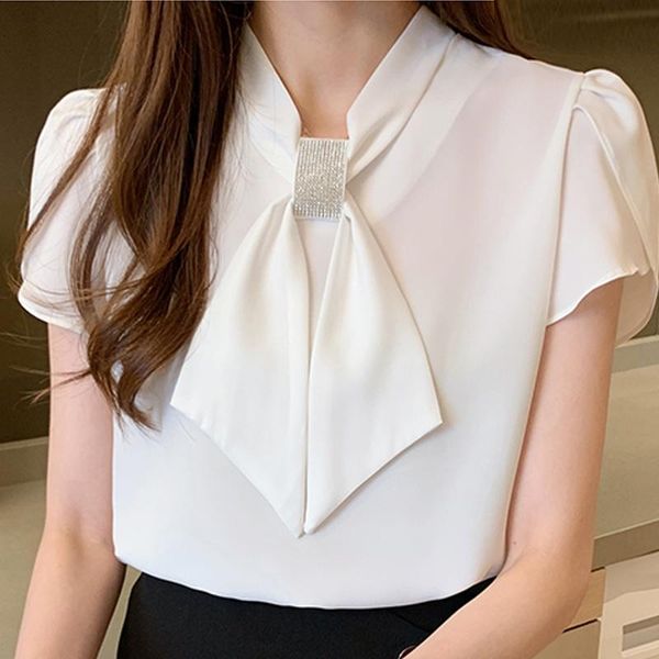 women's blouses & shirts blusas femme short sleeve blouse women mujer de moda 2021 verano v-neck chiffon shirt e844, White
women's blouses & shirts blusas femme short sleeve blouse women mujer de moda 2021 verano v-neck chiffon shirt e844, White