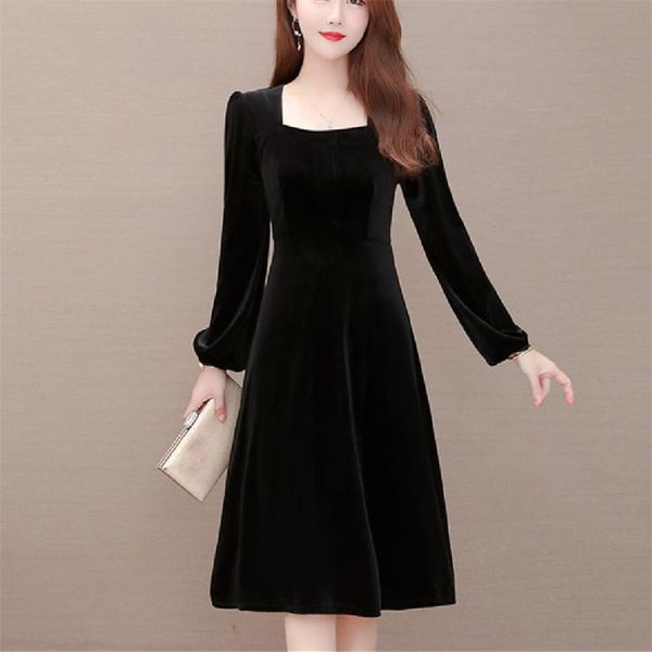 casual dresses autumn winter hepburn velvet dress women fashion a-line elegant solid all-match party vestidos, Black;gray
casual dresses autumn winter hepburn velvet dress women fashion a-line elegant solid all-match party vestidos, Black;gray