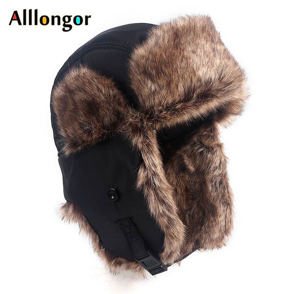 waterproof russian fur bomber hat men ushanka winter warm faux fox fur ear flaps snow ski cap pilot trapper soviet hats, Blue;gray
waterproof russian fur bomber hat men ushanka winter warm faux fox fur ear flaps snow ski cap pilot trapper soviet hats, Blue;gray