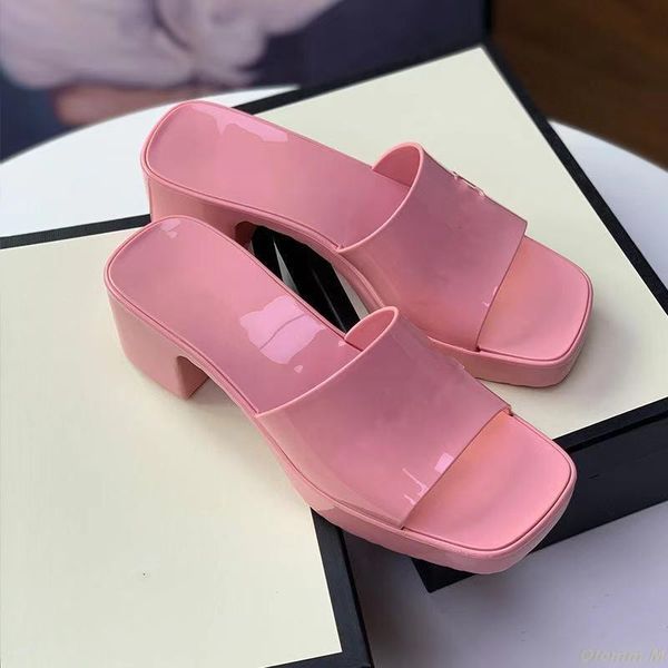 slippers 2021 women sliders platform jelly shoes open toe square chunky heels fashion big size pvc beach, Black
slippers 2021 women sliders platform jelly shoes open toe square chunky heels fashion big size pvc beach, Black