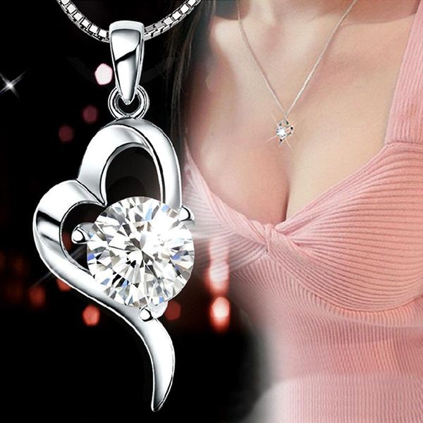 creative heart pendant necklace women love white crystal necklaces & pendants silver color jewelry charms jewellery accessories chains
creative heart pendant necklace women love white crystal necklaces & pendants silver color jewelry charms jewellery accessories chains