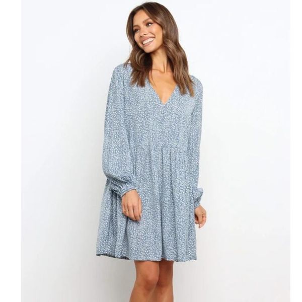 casual dresses vintage floral mini dress autumn women long sleeve v-neck boho m189, Black;gray
casual dresses vintage floral mini dress autumn women long sleeve v-neck boho m189, Black;gray