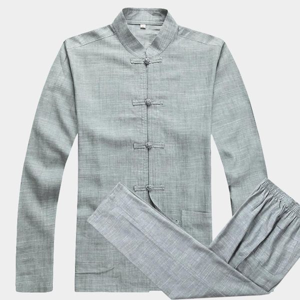 men's tracksuits plus size cotton linen tang suit long sleeve casual loose wu shu tai chi sets solid chinese style button costume, Gray
men's tracksuits plus size cotton linen tang suit long sleeve casual loose wu shu tai chi sets solid chinese style button costume, Gray