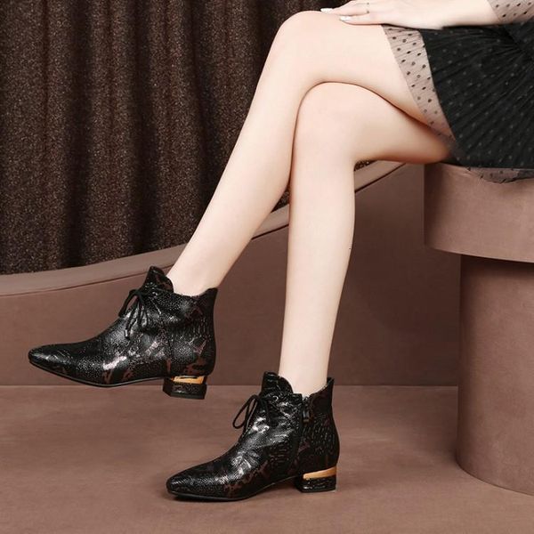 boots winter fashion ankle low heel cow leather womens booties snow shoes plus size for women c3rz, Black
boots winter fashion ankle low heel cow leather womens booties snow shoes plus size for women c3rz, Black