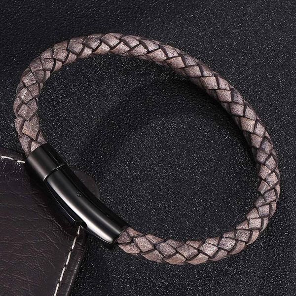 vintage genuine leather bracelet for men charm design stainless steel clasp braid rope chain bangles jewelry wristband bb0461 bracelets, Golden;silver
vintage genuine leather bracelet for men charm design stainless steel clasp braid rope chain bangles jewelry wristband bb0461 bracelets, Golden;silver