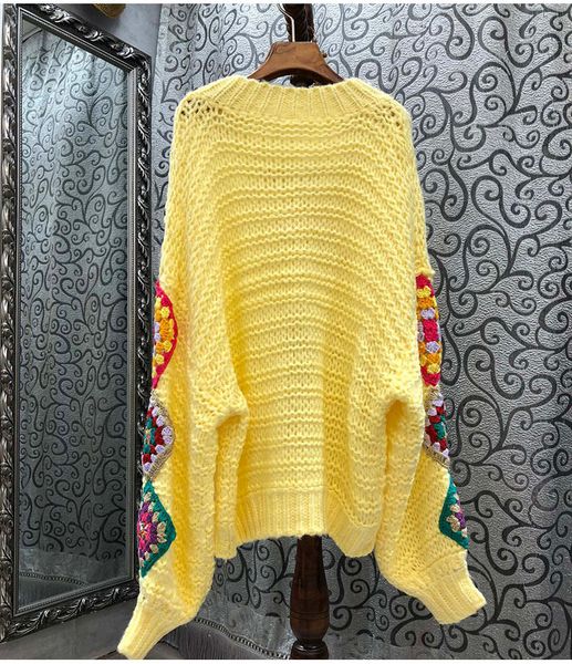 sweaters autumn winter sweaters and pullovers women o-neck colorful crochet knitting embroidery long sleeve yellow, White;black
sweaters autumn winter sweaters and pullovers women o-neck colorful crochet knitting embroidery long sleeve yellow, White;black