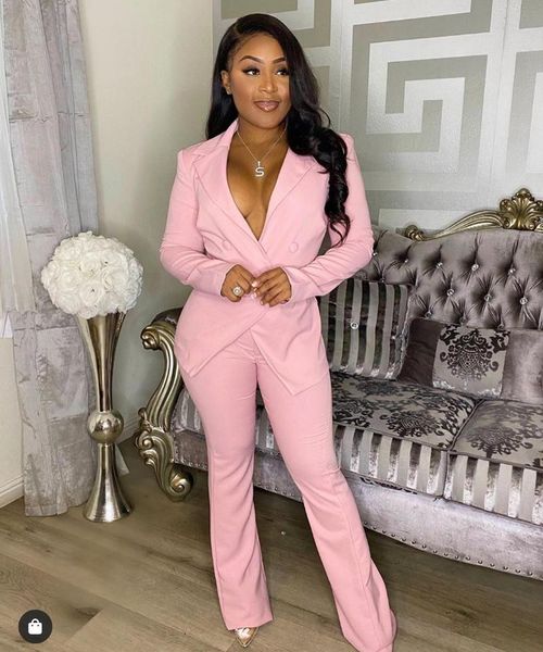 women's two piece pants 2021autumn and winter fashion casual solid color suit office long street professional temperament commuter, White
women's two piece pants 2021autumn and winter fashion casual solid color suit office long street professional temperament commuter, White