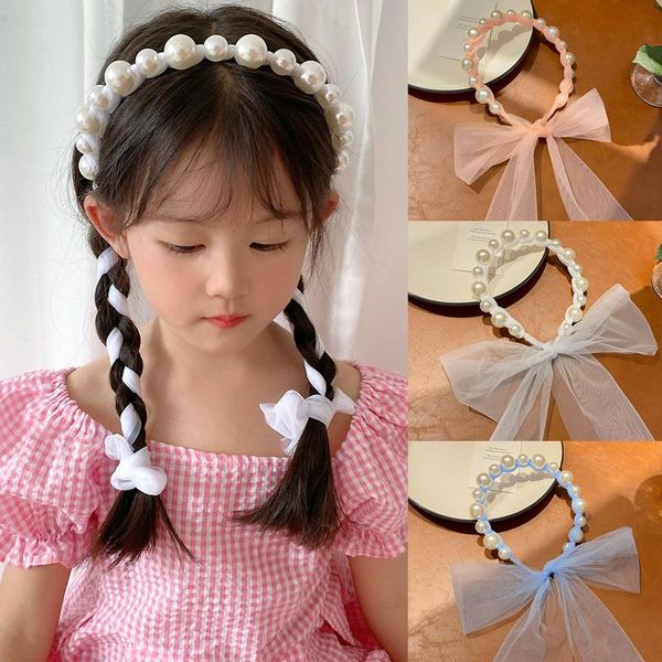 hair accessories children pearls long ribbon braided artifact hairbands girls sweet gauze hoops headband kids, Slivery;white
hair accessories children pearls long ribbon braided artifact hairbands girls sweet gauze hoops headband kids, Slivery;white