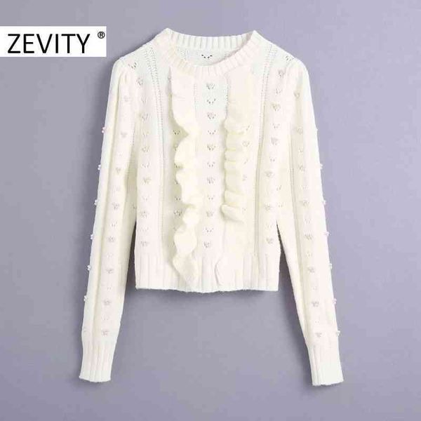 zevity women o neck agaric lace pearl beading knitting sweater female chic puff sleeve hollow out ruffles pullover s446 210419, White;black
zevity women o neck agaric lace pearl beading knitting sweater female chic puff sleeve hollow out ruffles pullover s446 210419, White;black